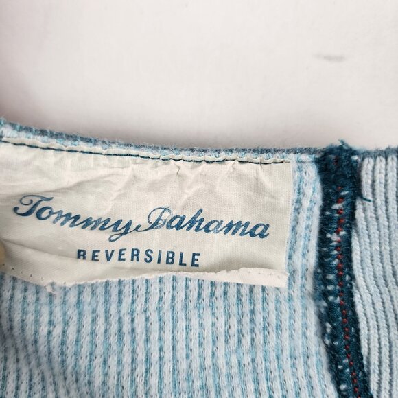Tommy Bahama Sweatshirt Mens Blue Reversible 1/4 Zip 183-T217391 - Picture 6 of 8